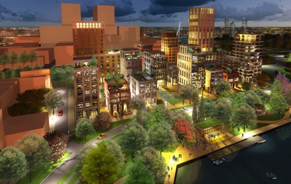 LittleC Birdeye nightview Little C naar ontwerp van CULD architecten.